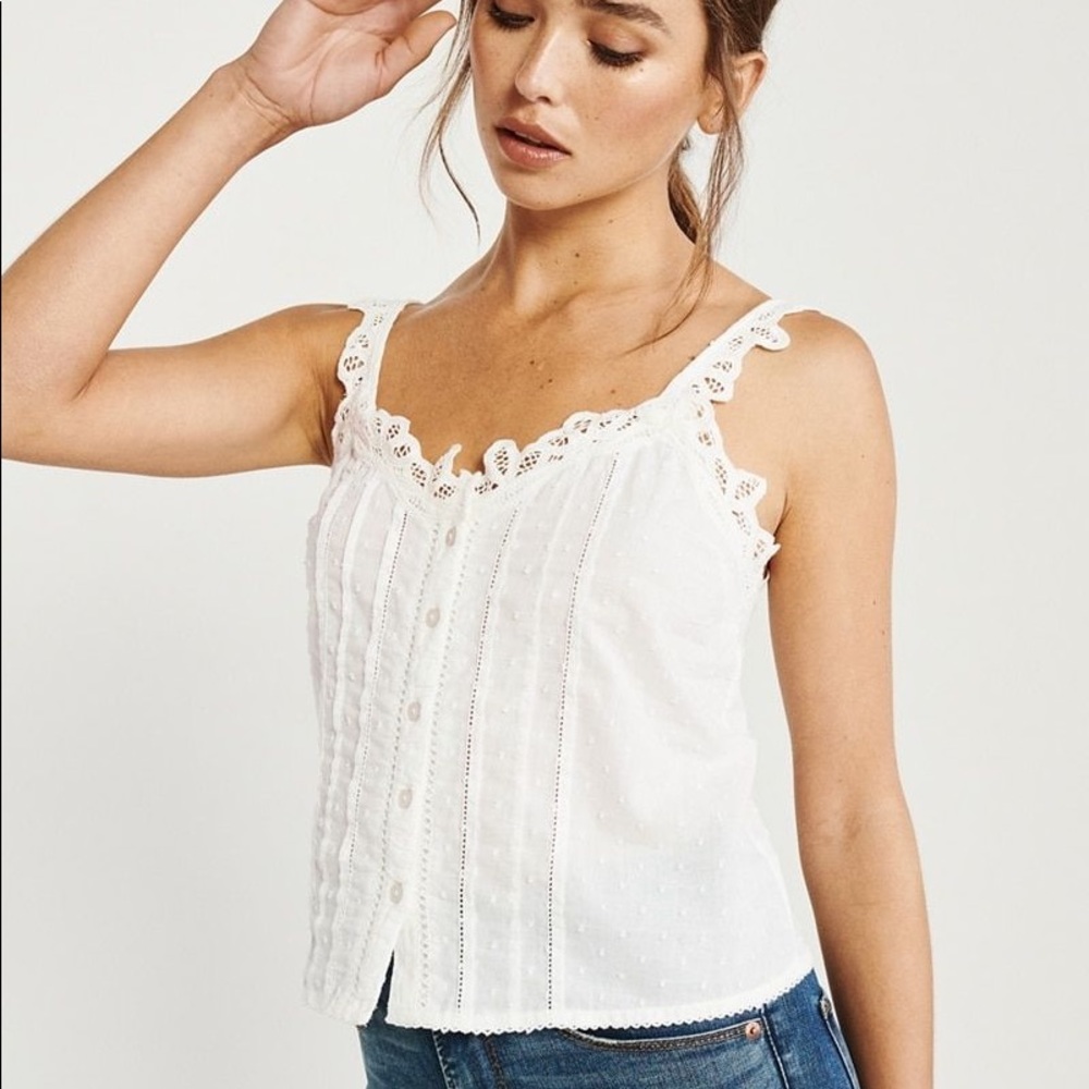 Abercrombie & Fitch lace and Swiss dot cami